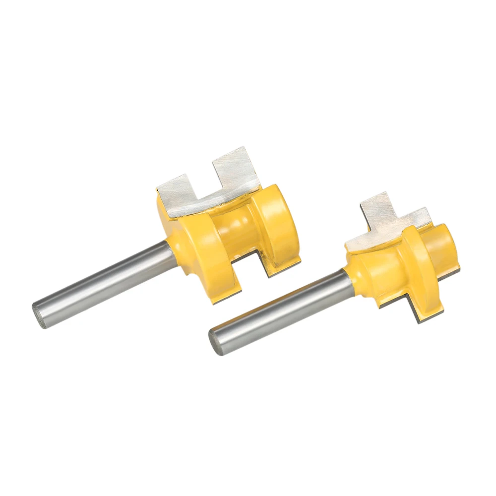 2 шт. Комплект фрез для протачивания пазов 3/4 Stock 1/4 "для конических 3 зубца T-shape