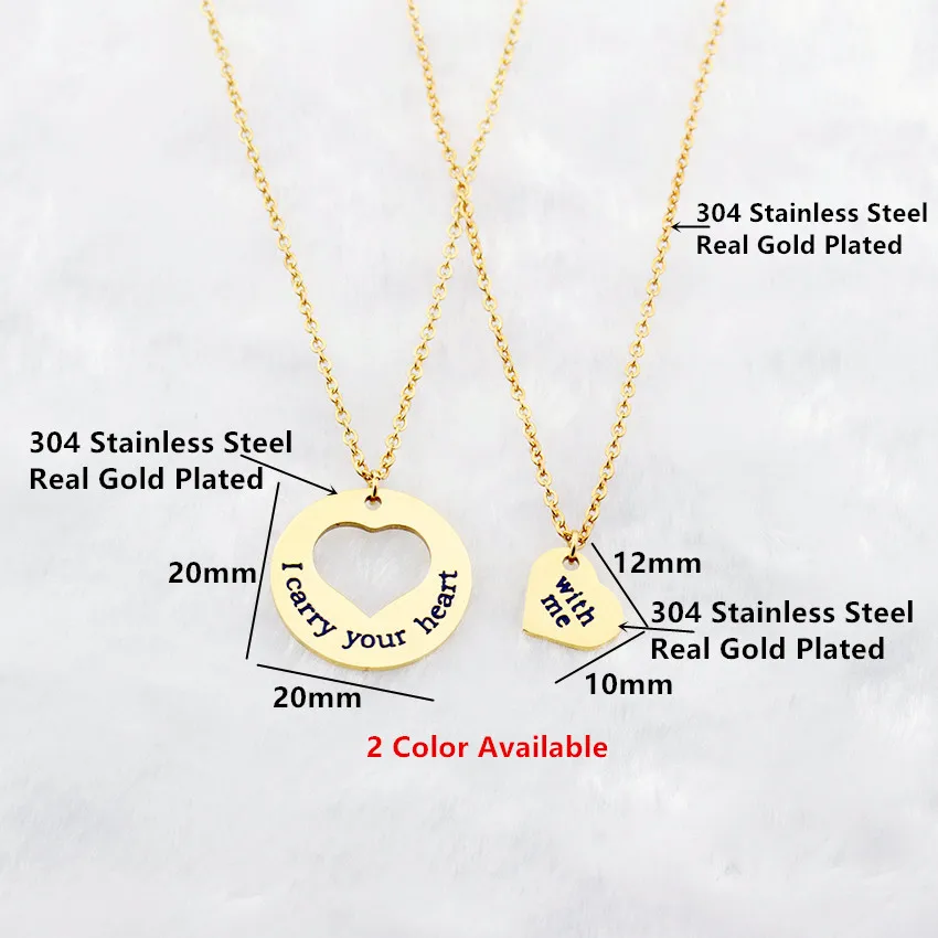 Женский комплект из колье сердца и с надписью I Carry Your Heart & Me|heart choker necklace|heart chokerchoker