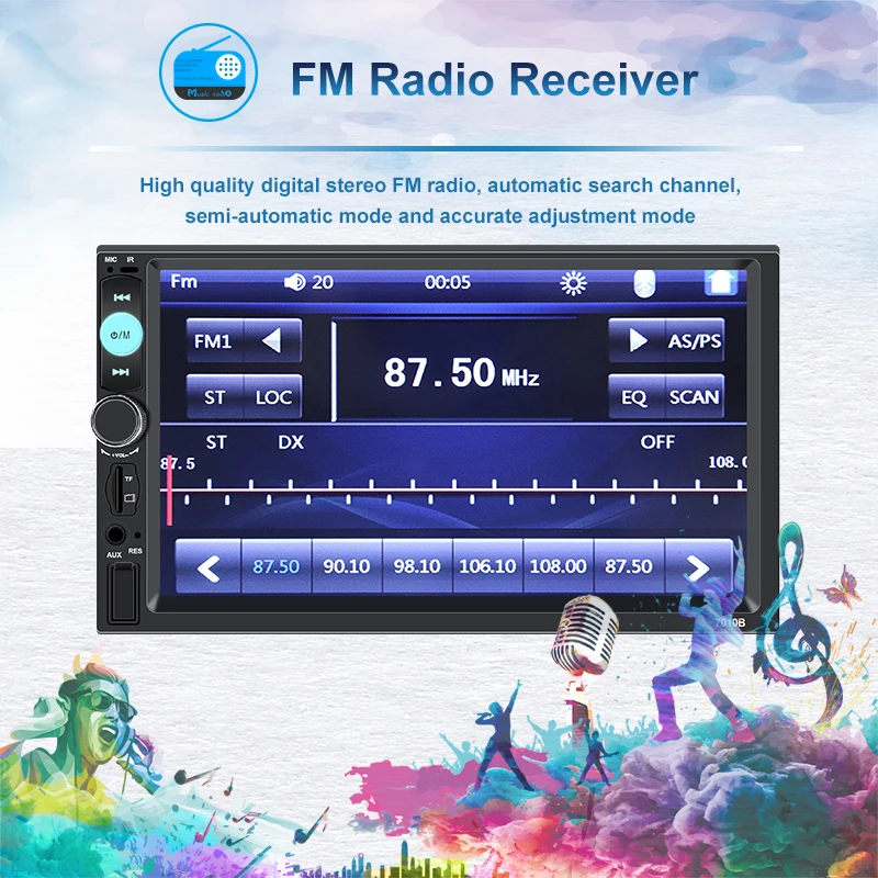 Автомобильный Радио плеер Зеркало Ссылка Авторадио 2 din общие модели автомобилей