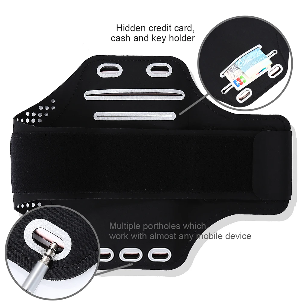 HAISSKY Sport Running Armband Case For iPhone XS Max XR X 6 6s 7 8 Plus Belt On Hand Arm Band For Samsung S10 Plus Xiaomi Huawei