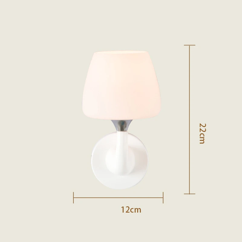 

Nordic Resin Glass Lampshade Wall Light Creative Single Double Heads White E14 Wall Lamp Corridor Bedside Cafe Home Decor Lamp