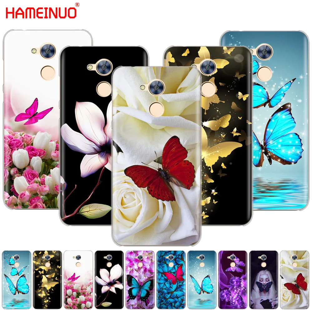 HAMEINUO чехол для телефона с бабочками на белых розах и цветами Huawei Honor 10 V10 4A 5A 6A 7A 6C 6X