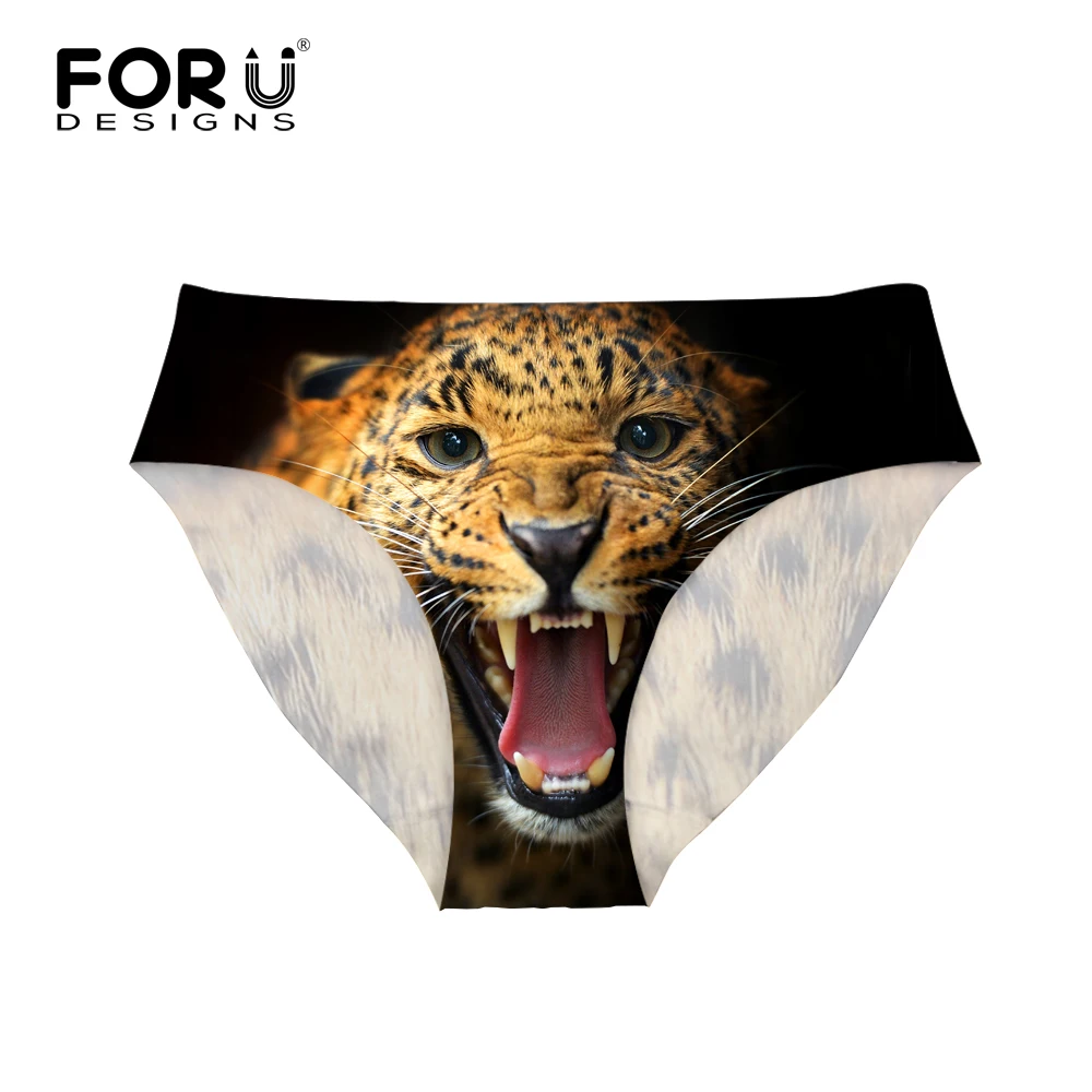 FORUDESIGNS/Ультра-тонкие женские трусики с животным принтом, удобное нижнее белье для девушек, не оставляющие следов трусики для женщин, сексуальные трусы Calcinhas