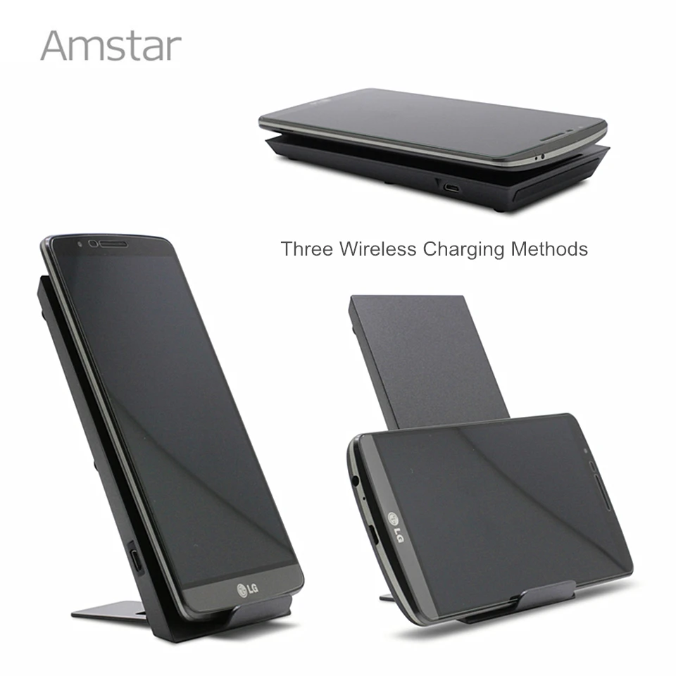 Беспроводное зарядное устройство Amstar Qi для iPhone 11 Pro Max X XR XS двойные катушки 10 Вт