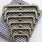 Сделай Сам антикварная бронза цветок бутон голова металлическая ручка-каркас для кошелька поцелуй застежка замок для сумки Швейное Ремесло портной аксессуары KZ151323