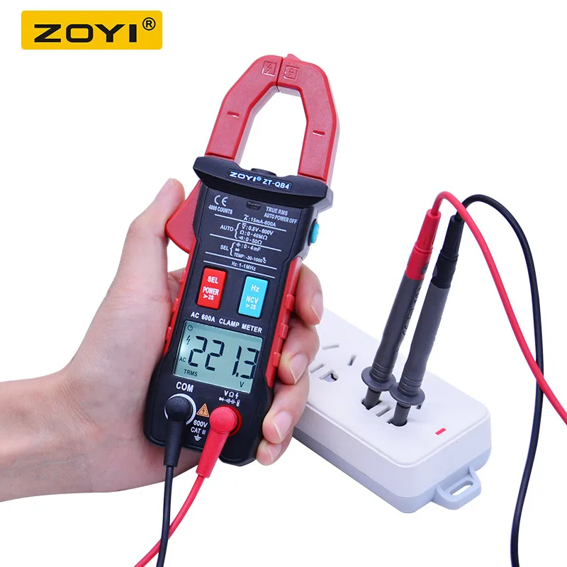 ZOYI Digital Clamp Meter 4000 Counts AUTO DC/AC Voltage AC Current Analog Multimeter True Rms pinza amperimetrica | Инструменты