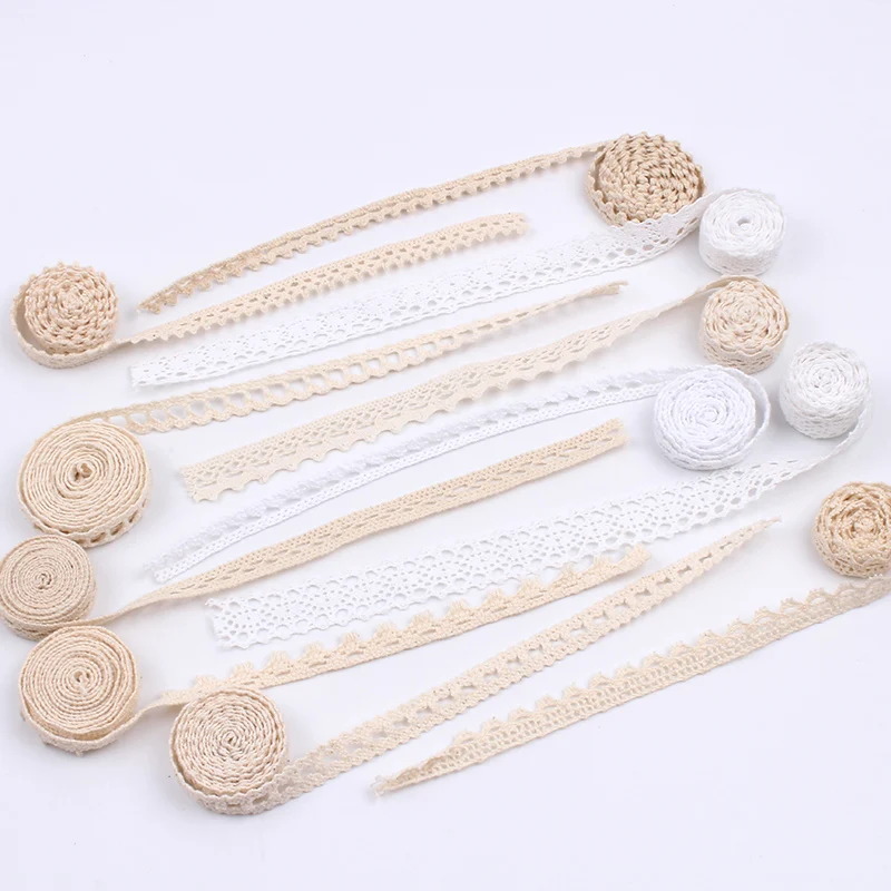 30 ярдов смешанные белые бежевые хлопковые кружева планки Сделай Сам шитье