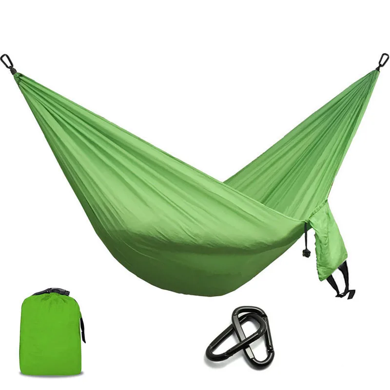 Lime green 2 гамак кемпинг выживания сад охота Отдых Путешествия двойной человек Портативный парашют гамаки - Цвет: Lime green