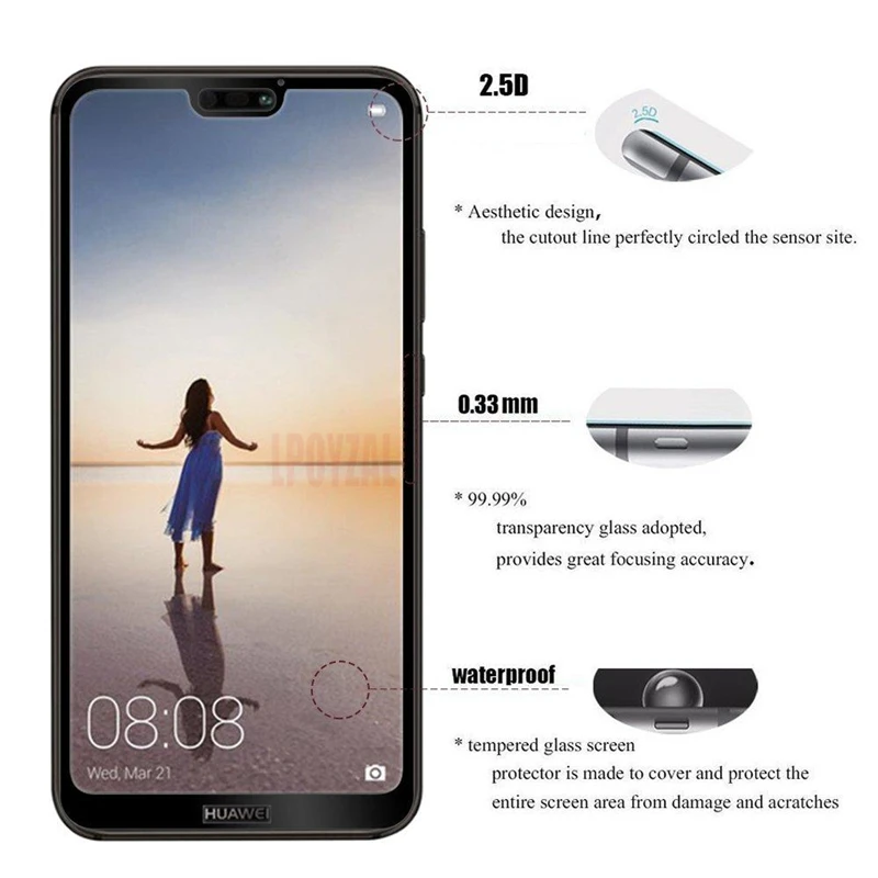 LPOYZAL 3D полное покрытие закаленное стекло для Huawei Honor 10 9 8 Lite Защитная пленка экрана