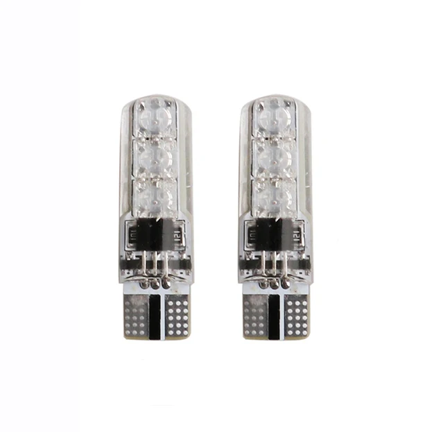2pcs LED RGB T10 W5W светодиодный 194 168 W5W 5050 SMD автомобильный купольный светильник для чтения автомобилей клиновидная лампа RGB светодиодный светильник с пультом дистанционного управления стиль - Испускаемый цвет: 2pcs LED