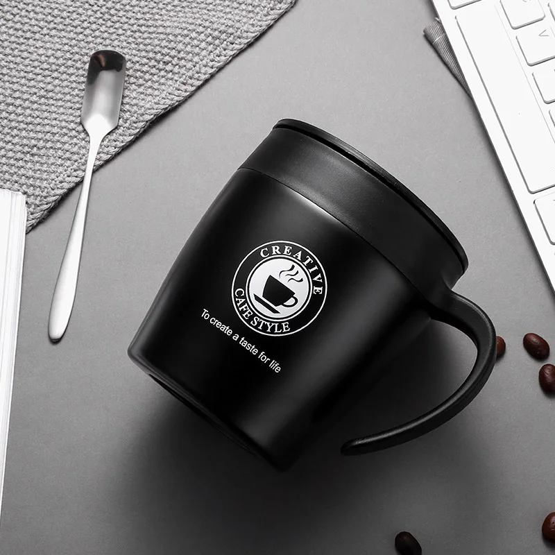 AQW891 330ml-black Keelorn 500 мл кофейная чашка термос кружка с крышкой Термокружка уплотнение из нержавеющей стали Термокружка для автомобильных бутылок для воды - Цвет: AQW891 330ml-black