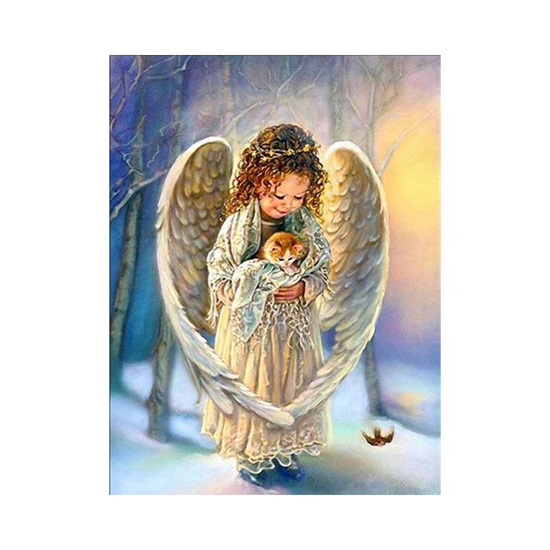 5D DIY Алмазная Картина милый Ангел полная дрель вышивка крестом мозаика домашний