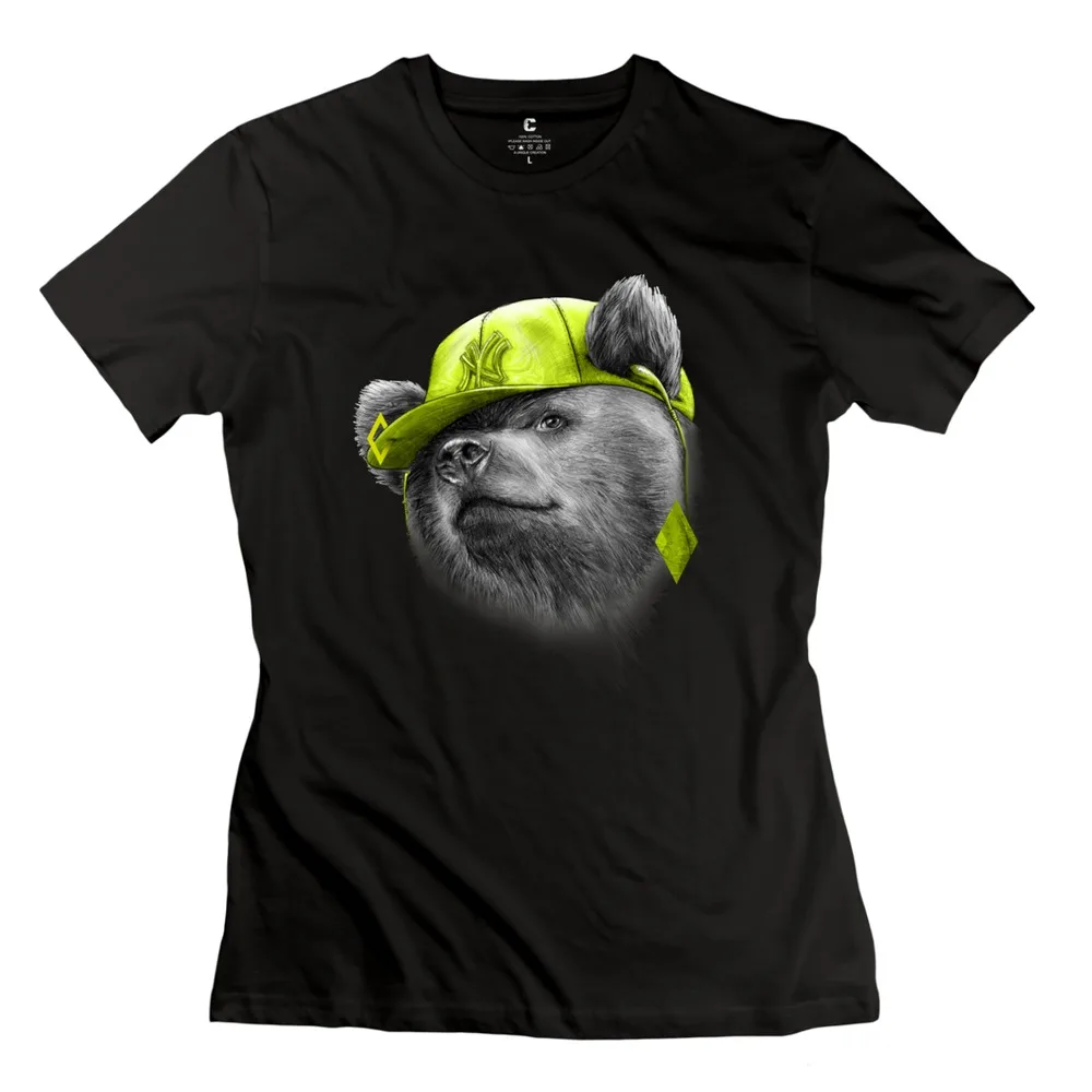 2015 Fashion Trendy Bear t-shirts swag 100% cotton femaleHeart t shirts for women | Женская одежда