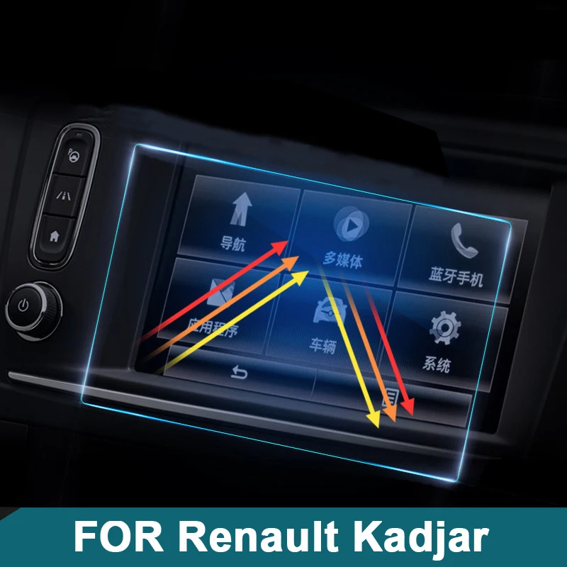 

Car GPS Navigation Tempered Glass Screen Protector Steel Portective Film For Renault Kadjar 2015 2016 2017 2018 Accessories