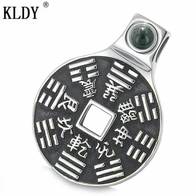 Подвеска KLDY Coin черная из нержавеющей стали амулет для мужчин | Украшения и