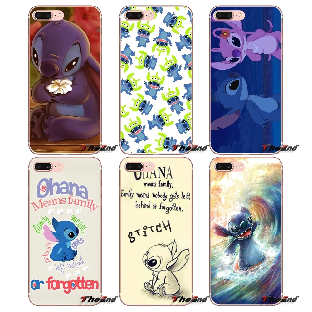 Силиконовый чехол Sweet Lilo and Stitch Ohana для Samsung Galaxy Note 3 4 5 Grand Core Prime S3 S4 S5 MINI S6 S7 edge S8 S9