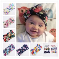 1pcs girls headwear head wraps floral printing turban headband newborn infants hair accessories