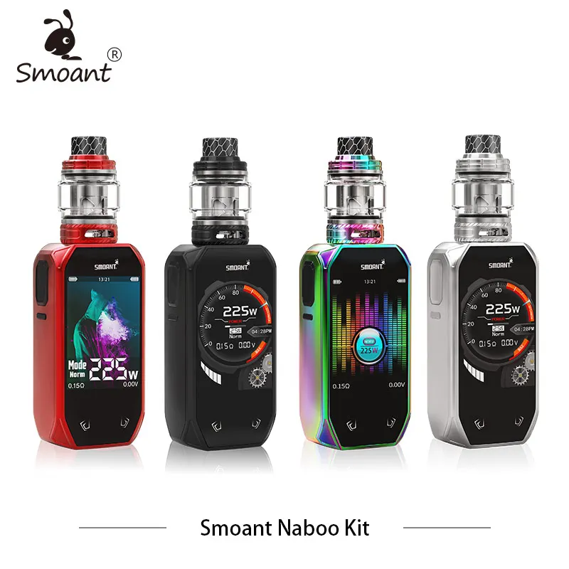 New Smoant Naboo Kit Dual battery 225w Box Mod with 4ml subohm Tank Mesh Coli Vape Music Mode Electronic Cigarettes | Электроника