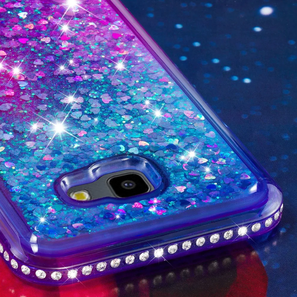 Блестящий блестящий чехол для samsung Galaxy J4 Plus, чехол для samsung J4 Plus с жидким зыбучим песком
