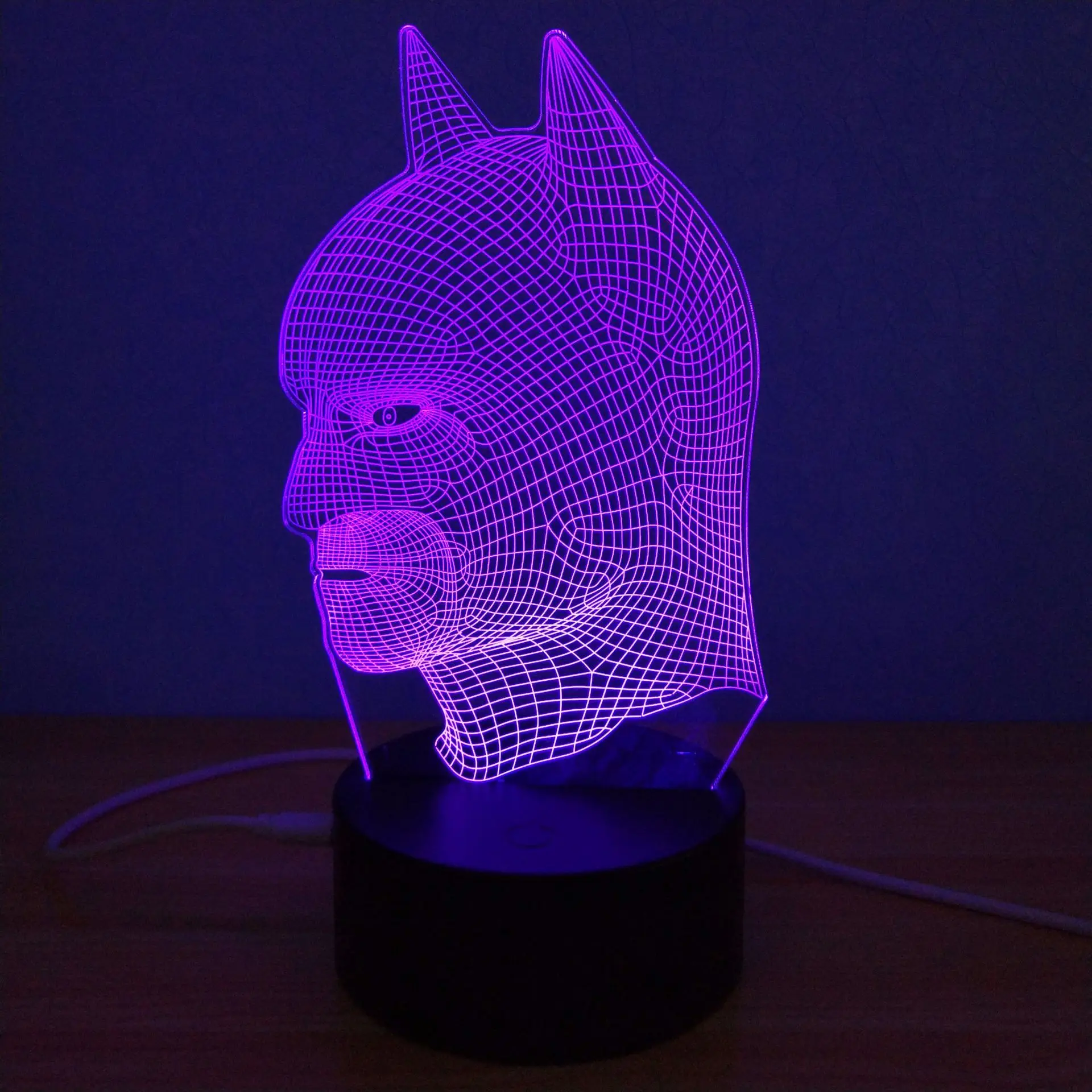 7 цветов 3d Визуальный дистанционный сенсорный Бэтмен цветной ночник детский