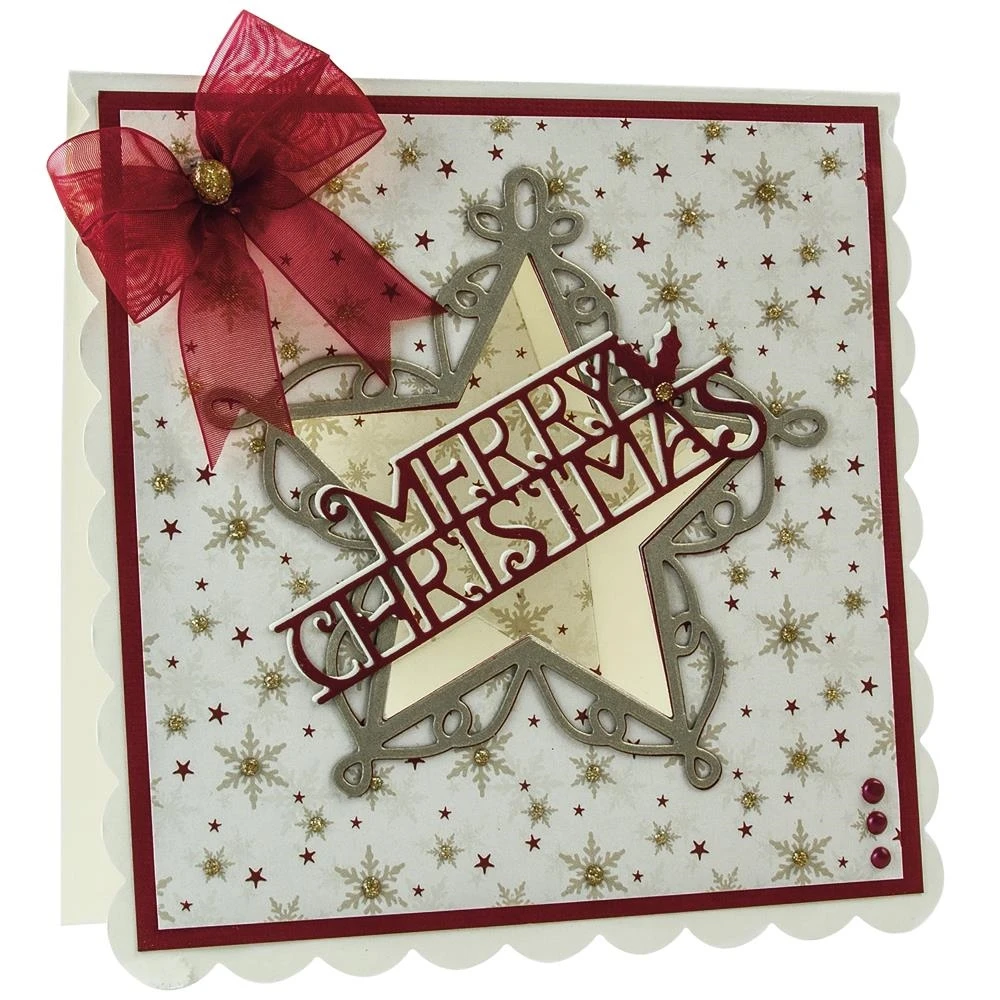 Металлические режущие штампы с надписью MERRY CHRISTMAS новые трафареты для
