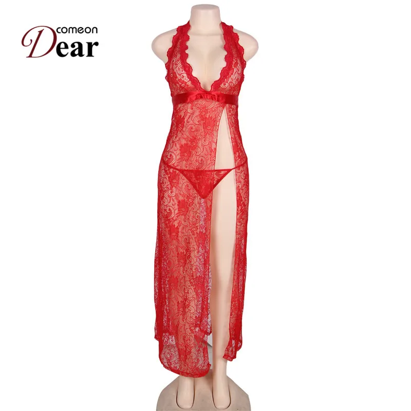 Comeondear кружевное сексуальное нижнее белье больших размеров комбинация с открытой