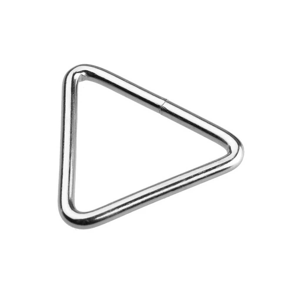 Серебристая треугольная Пряжка 10 шт. ремень для сумки одно кольцо кожаная сумка