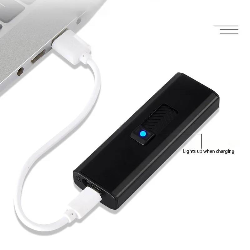 Мини Портативный USB Зажигалка двойной металлический ветрозащитный прикуриватель Безопасный Прочный Электрический Зажигалка креативная u-дисковая форма гаджеты для мужчин