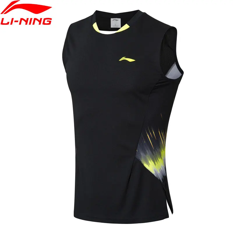 Мужской жилет для бадминтона Li Ning дышащая футболка без рукавов с комфортной
