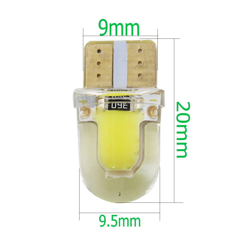 YM E Bright 100 шт. T10 194 168 W5W Внутреннее освещение автомобильная лампа COB 8 SMD SILICA 12 В DC