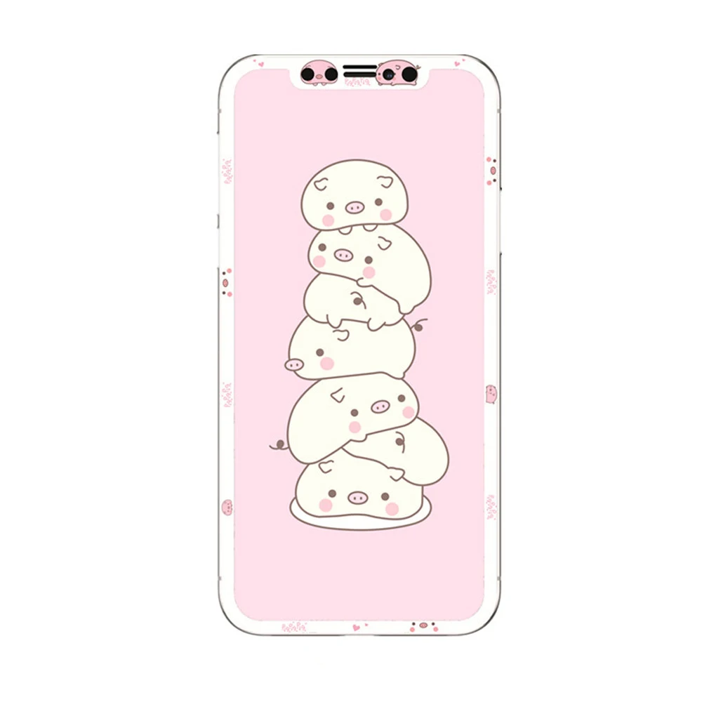 8 Прекрасный мультфильм белка Закаленное стекло протектор экрана для iPhone X XR XS Max Plus думая девушка Защитная стеклянная пленка для экрана - Цвет: 8