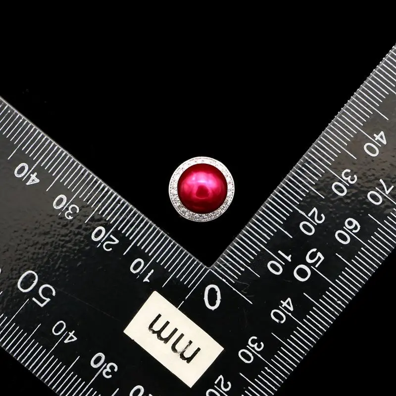 925 пробы серебряное кольцо красный жемчуг бобы белый кубический цирконий