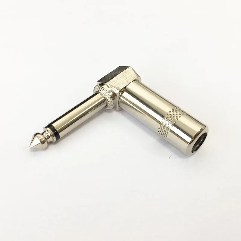 Однопаяльный штекер с прямоугольным разъемом 6 35 мм 90 градусов|plug 6.35mm|plug monoplug