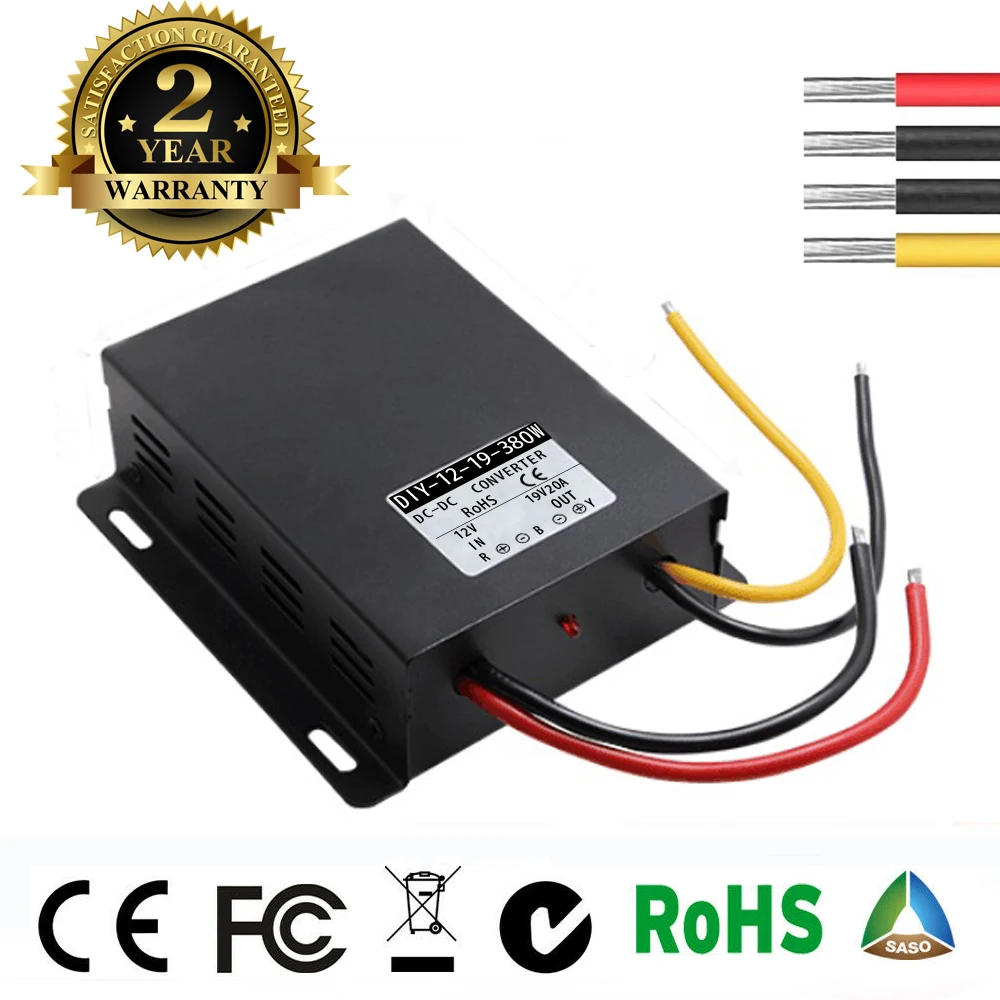 

DC 12V (9 V-18 V) Шаг до DC 19V 20A 380W повышающий преобразователь питания Регулятор модуль CE ROHS