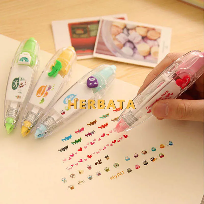 Корретиво корретиво Корректирующая лента новые милые ленты с животными для букв