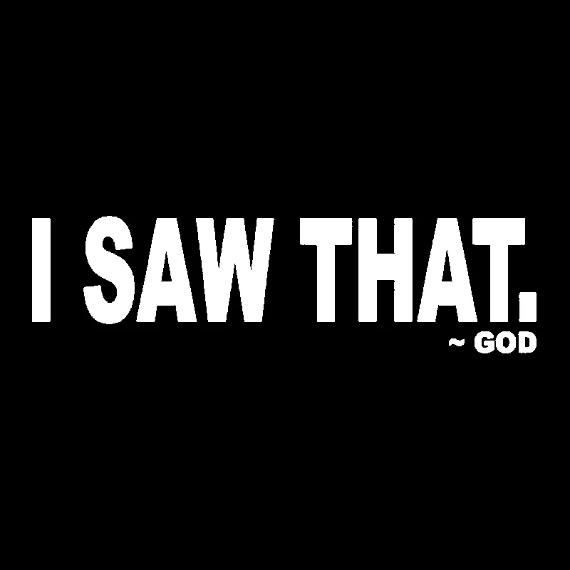 QYPF 15.9CM*4CM Funny "I SAW THAT. ~ GOD" Vinyl Car-styling Car Sticker Decal Black Silver C15-3318 | Автомобили и