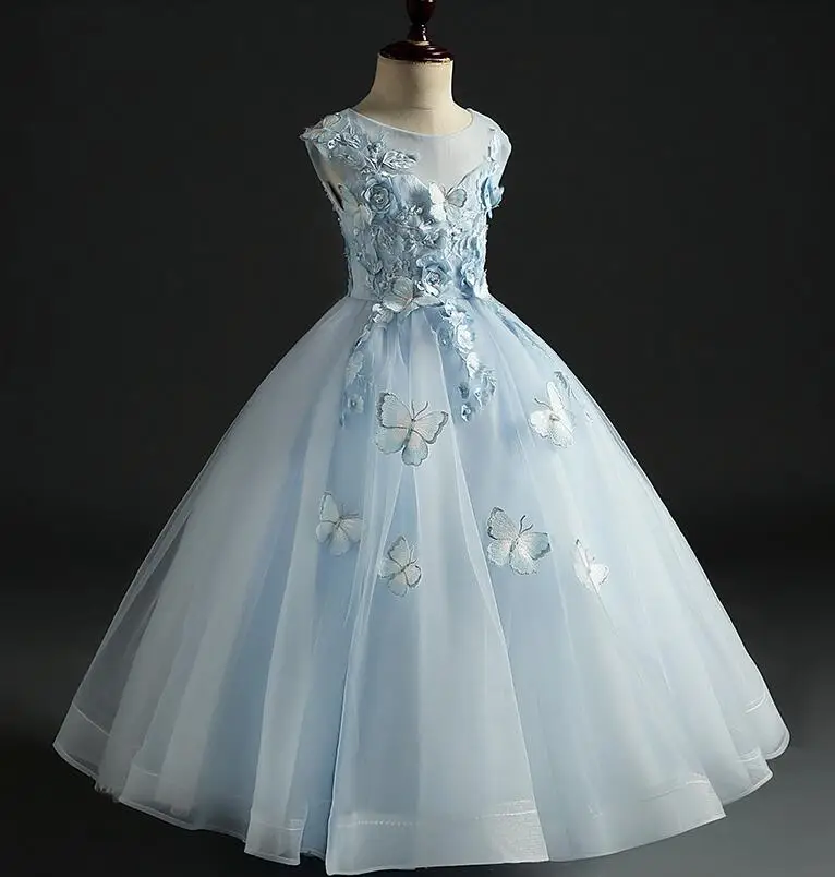 

Baby Girl Dresses Long Baptism Dress for Girls 1st year Birthday Party Wedding Gown Butterfly Floral Infant Christening clothing