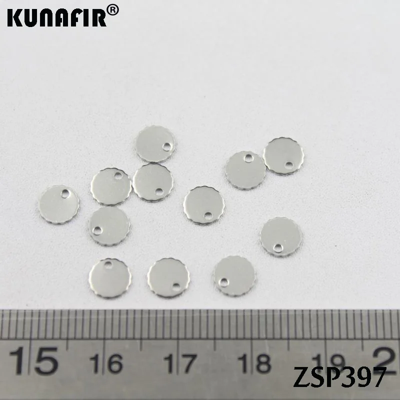 ZSP397 KUNAFIR сталь цветная лазерная гравировка логотип бирки из нержавеющей стали резьба логотип ярлыки для ожерелья 50-500 шт./лот Ювелирная часть - Цвет: ZSP397