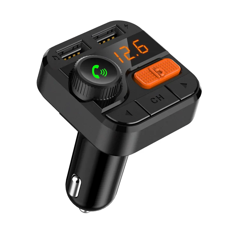 JaJaBor FM передатчик Беспроводной Громкая связь Bluetooth автомобильный набор, свободные руки Bluetooth 5,0 автомобиля MP3 музыкальный плеер Поддержка Напряжение обнаружения