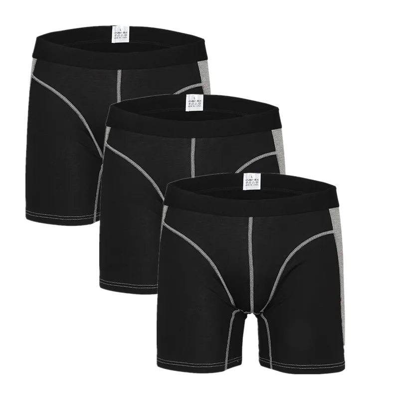 Cuecas Calzoncillos 3 шт./лот мужские боксеры нижнее белье хлопковые мужские шорты Свободные Calecon Pour Homme мужские s боксеры длинные ноги - Цвет: PJKB