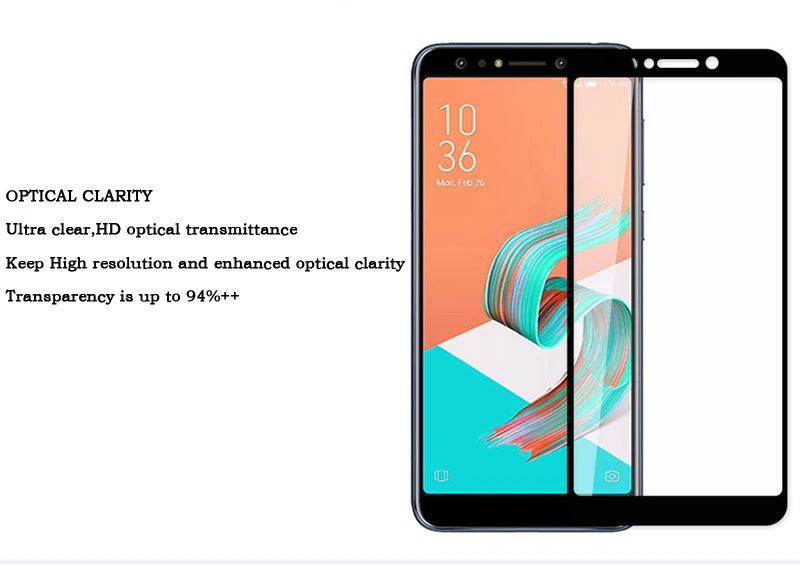 Полное покрытие из закаленного стекла Asus Zenfone 5 Lite ZC600KL Защитная пленка для экрана