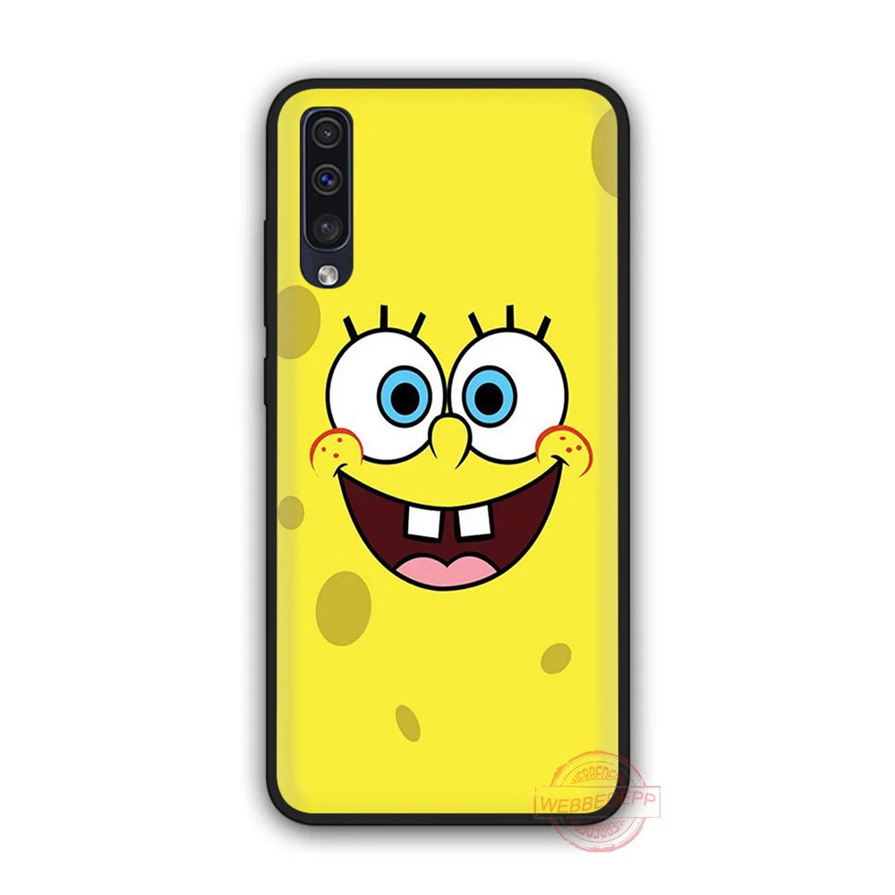 WEBBEDEPP Губка Боб мягкий чехол для Samsung A3 детей 5 6 7 8 9 J6 A10 A20 A30 A40 A50 A60 A70 S M10 M20 M30 M40 |