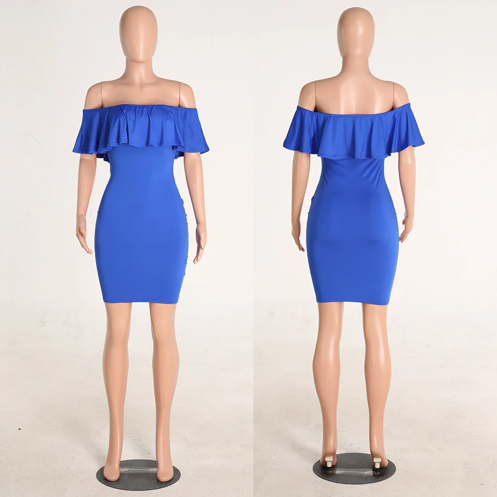 VIHKLC 2017 Женщин Dress лето Bodycon Платья Плюс Размер Chic Элегантный с плеча Вечернее