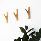 3 шт.компл. Крючки из натурального дерева, держатель для пальто, шляпы, вешалка для одежды, настенная вешалка, крючки, кухонные аксессуары для ванной комнаты