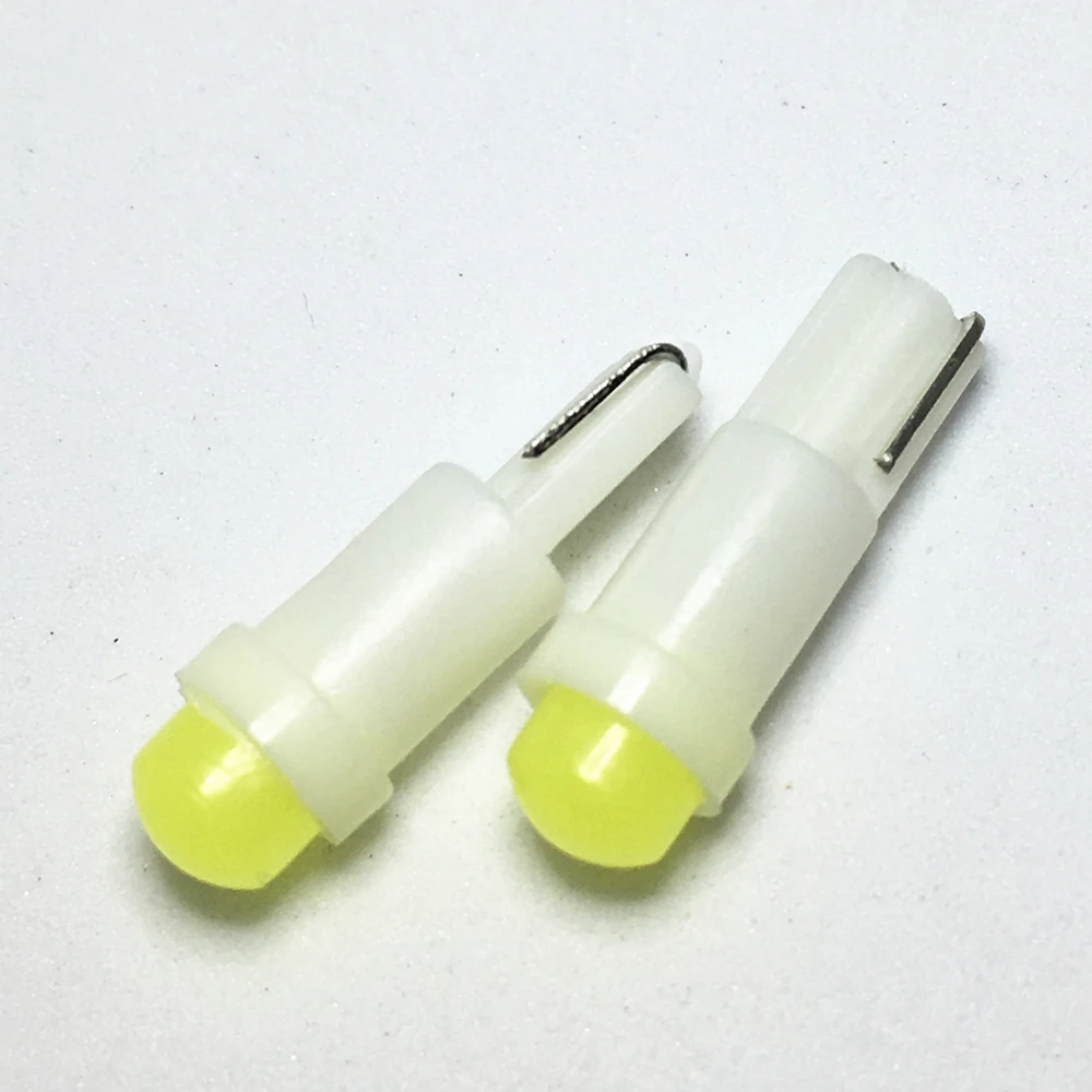 2 шт. авто боковое освещение T5 Led интерьер автомобиля 1 SMD Световой инструмент керамическая лампа манометр приборной доски Лампа DC 12 В