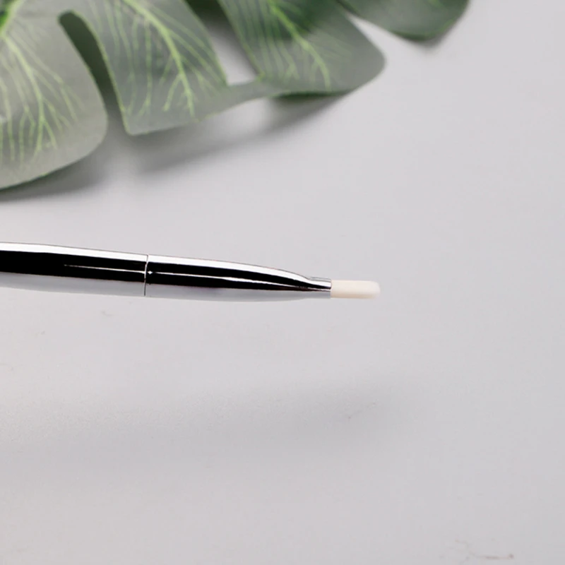 It Cosmetic Flat Eyebrow Brush Silver Chromed Synthetic Eye Brow Lip Makeup Brush