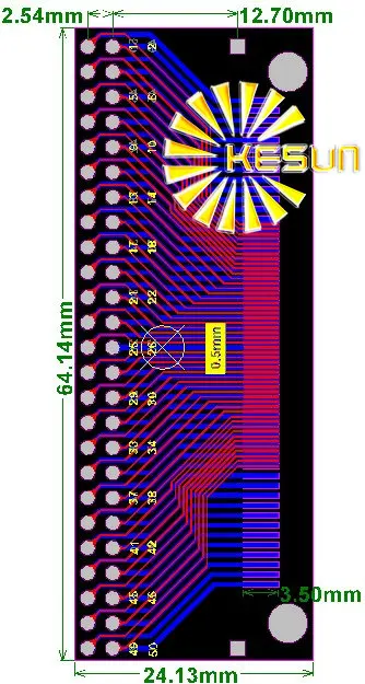 100 шт. FPC FFC поворотный DIP 50P 0 5/1 мм Шаг IC адаптер гнездо/плата адаптера PCB для TFT