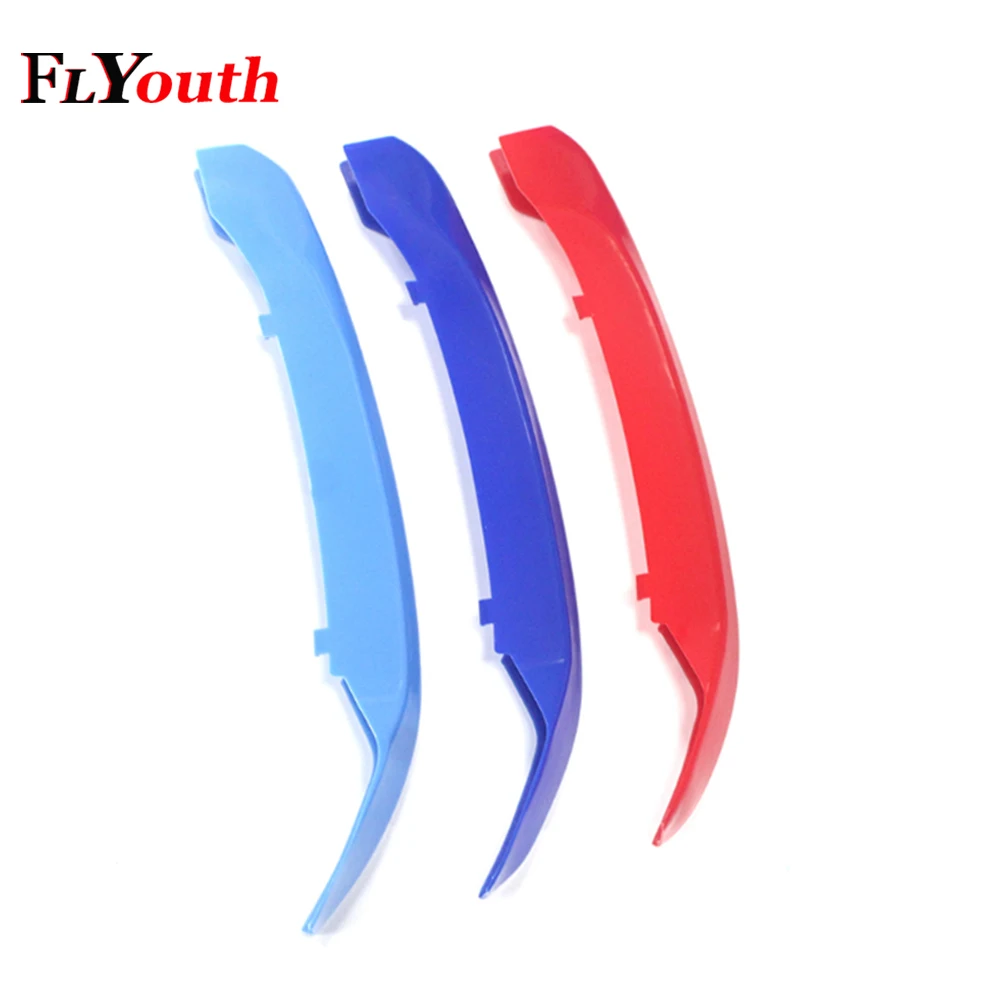 3D M Стайлинг автомобиля Передняя решетка отделка полоски Гриль Крышка