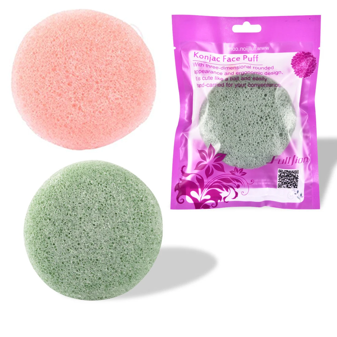 1 шт. сухой и влажный конджак для макияжа Круглый очищающее средство лица