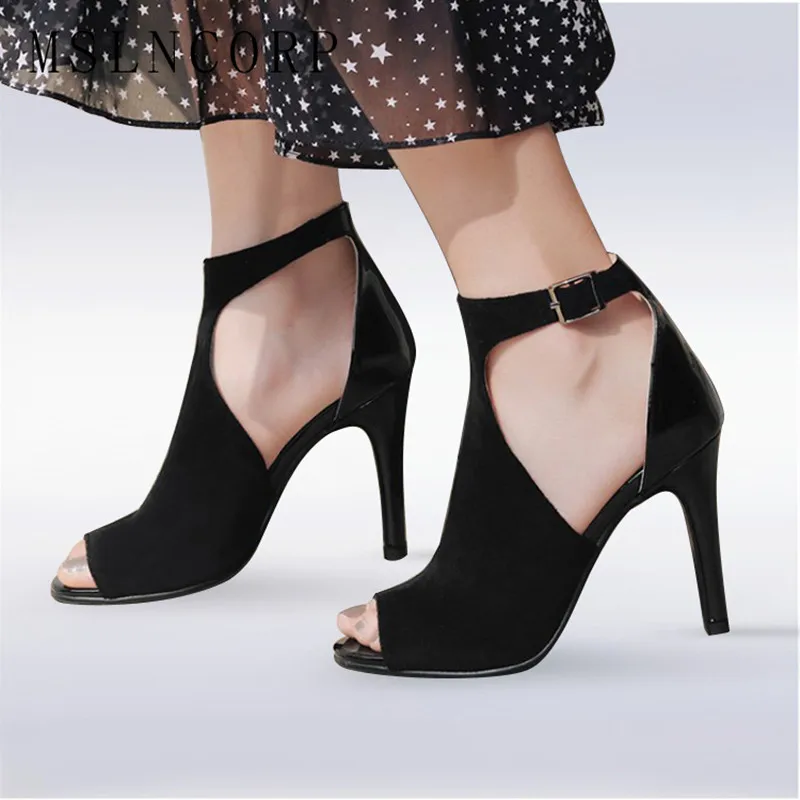 Босоножки женские на высоком каблуке сандалии с ремешком щиколотке пикантные